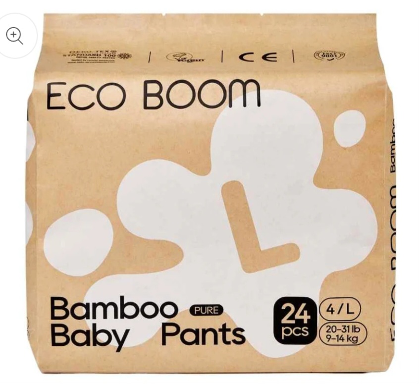 Joy Bamboo Baby Nappies Large (9-14Kg) - 120 Pcs