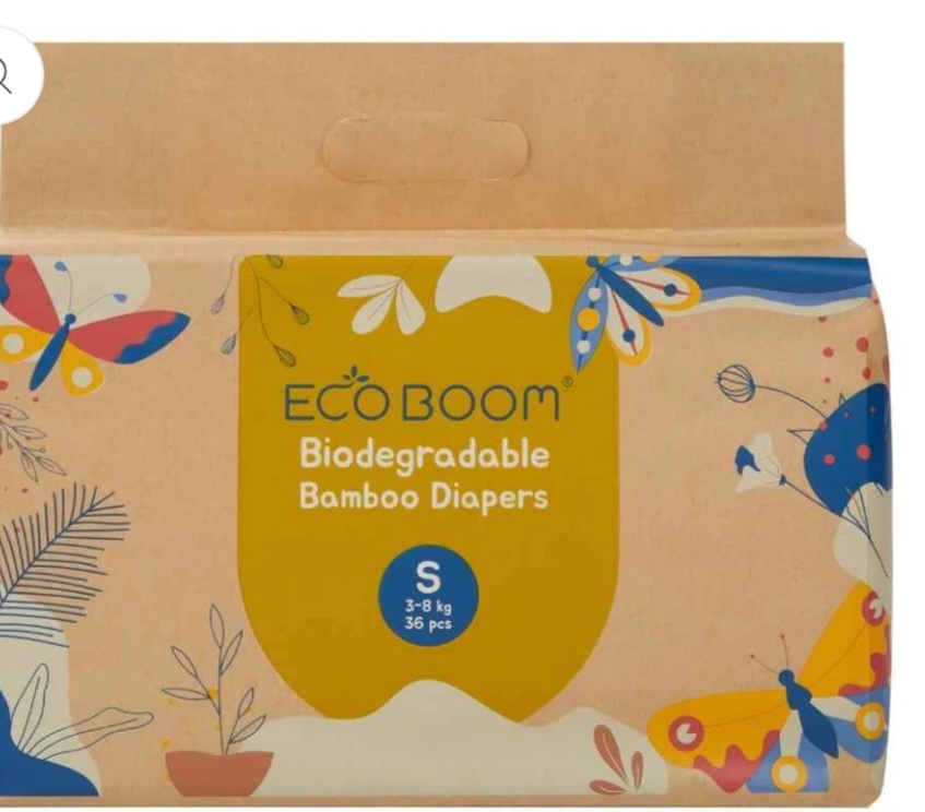 Joy Bamboo Baby Nappies Small (3-8Kg) - 144 Pcs