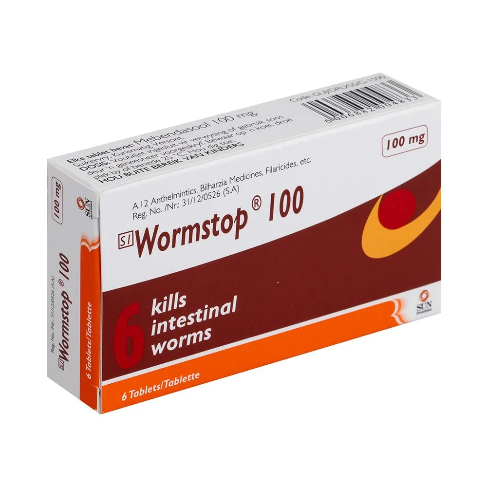 Wormstop 100mg 6 tablets