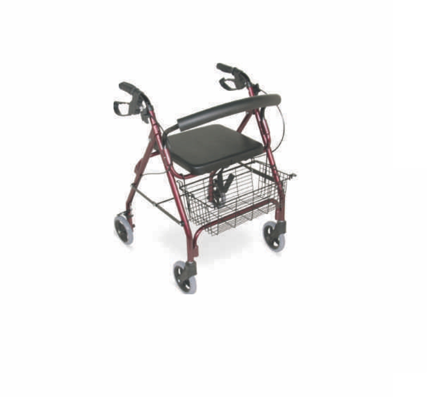 Rollator 4 wheel solid castor 6 inch 1